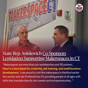 I’m proud to co-sponsor House Bill 1179, a bipartisan effort to support Makerspace CT across the state.